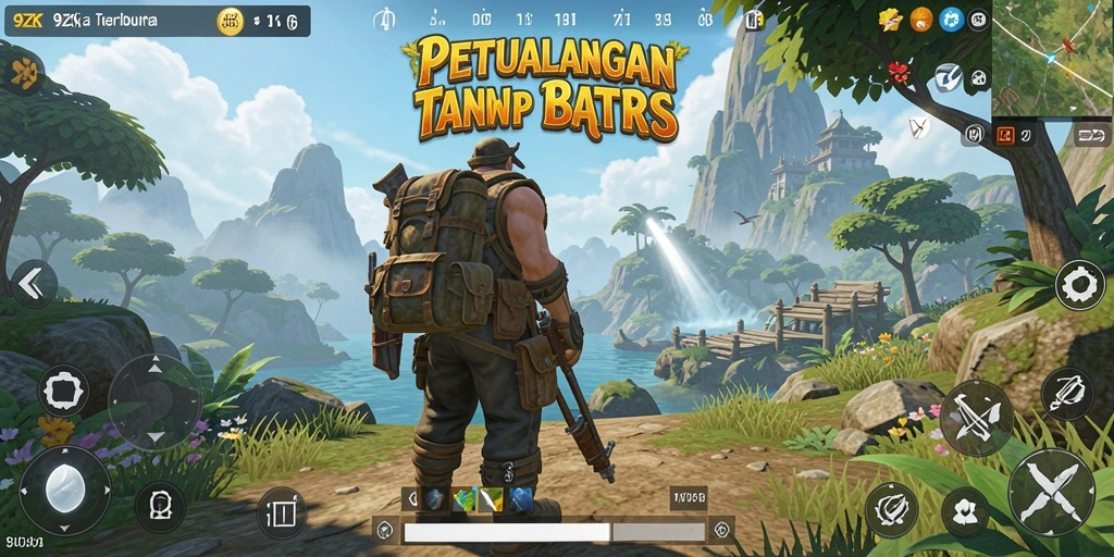 Tangkapan layar 9ZK menampilkan petualangan seru dalam dunia terbuka.
