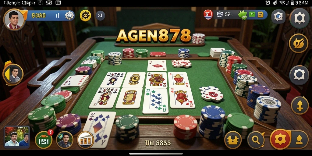 Tampilan gameplay AGEN878 yang seru dalam permainan Gaple.