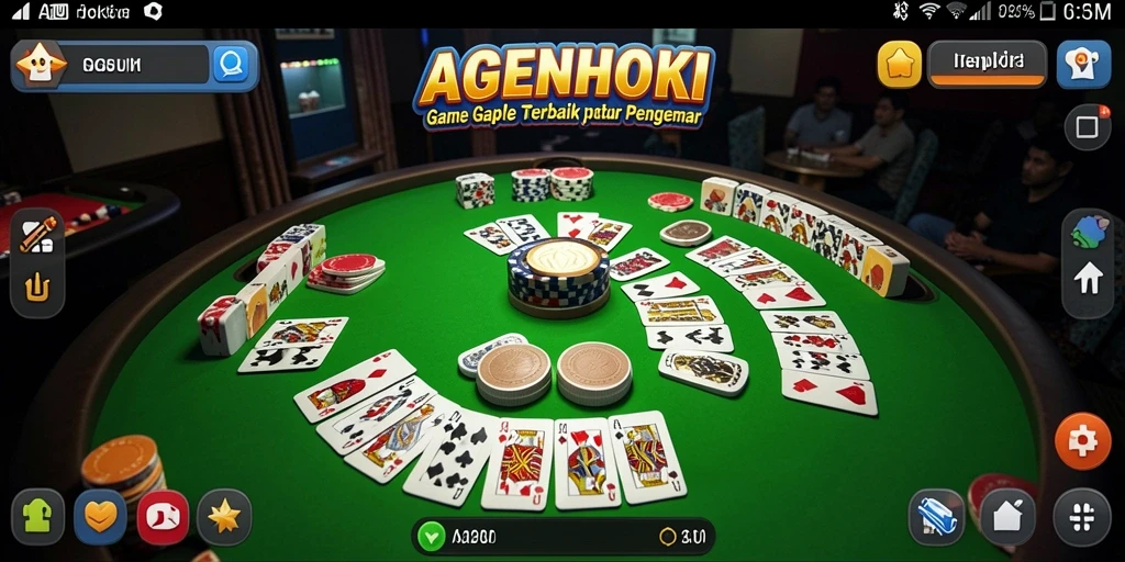 Gameplay seru Gaple saat berkompetisi dengan pemain lain.