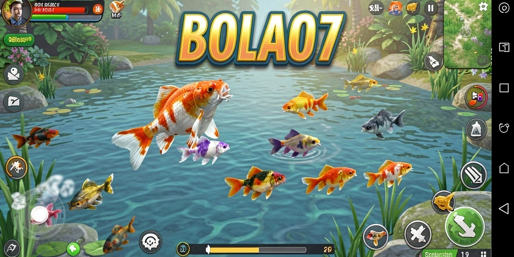 Tampilan gameplay BOLA07 yang seru saat memancing.