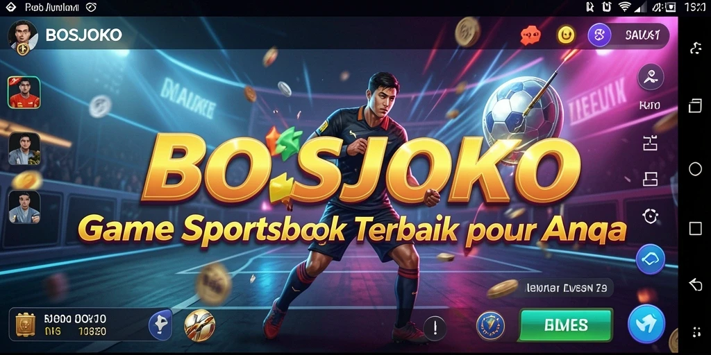 Tampilan utama BOSJOKO menampilkan taruhan olahraga yang beragam.
