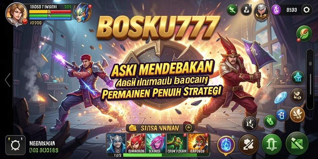 Tampilan gameplay mendebarkan dengan karakter dalam aksi penuh strategi.
