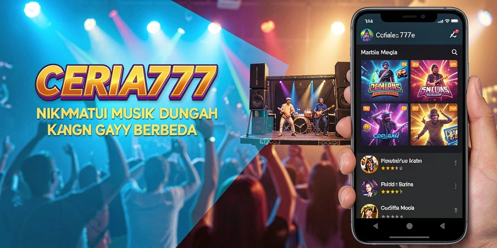 Tampilan menarik dari gameplay CERIA777 yang penuh aksi musik.