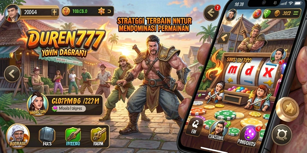 Screenshot gameplay menarik dari DUREN777 menunjukkan strategi menyusun serangan.