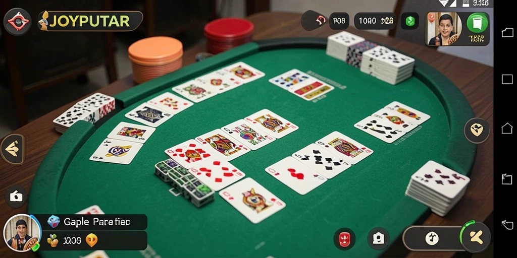 Tampilan gameplay seru dari JOYPUTAR yang menampilkan keseruan Gaple.