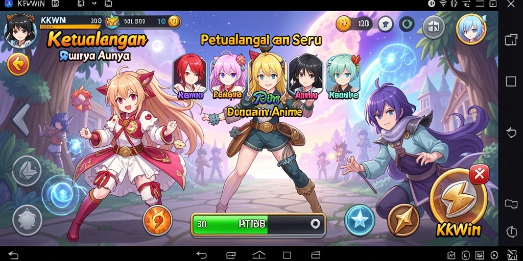 Tangkapan layar menampilkan karakter dalam aksi di dunia Anime yang menakjubkan.