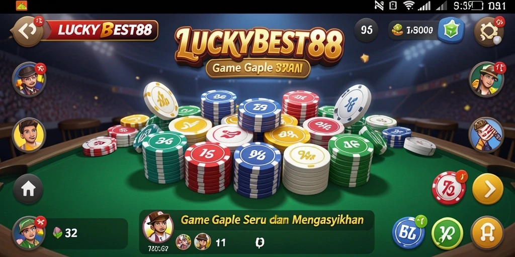 Tampilan gameplay seru Gaple di LUCKYBEST88.