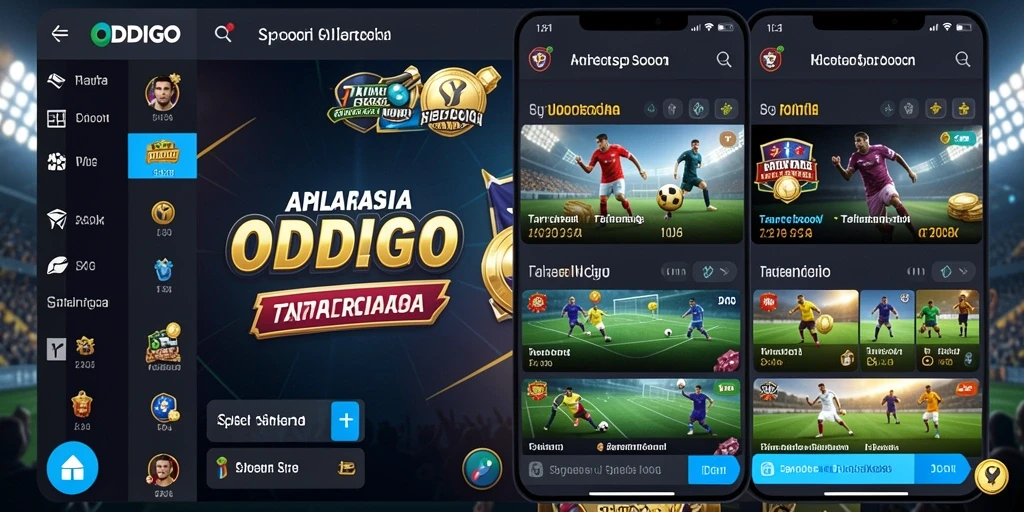 Screenshot ODDIGO menunjukkan fitur taruhan olahraga yang menarik dan mudah digunakan.