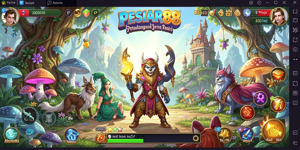 Screenshot utama PESIAR88 menampilkan aksi seru di dunia petualangan.