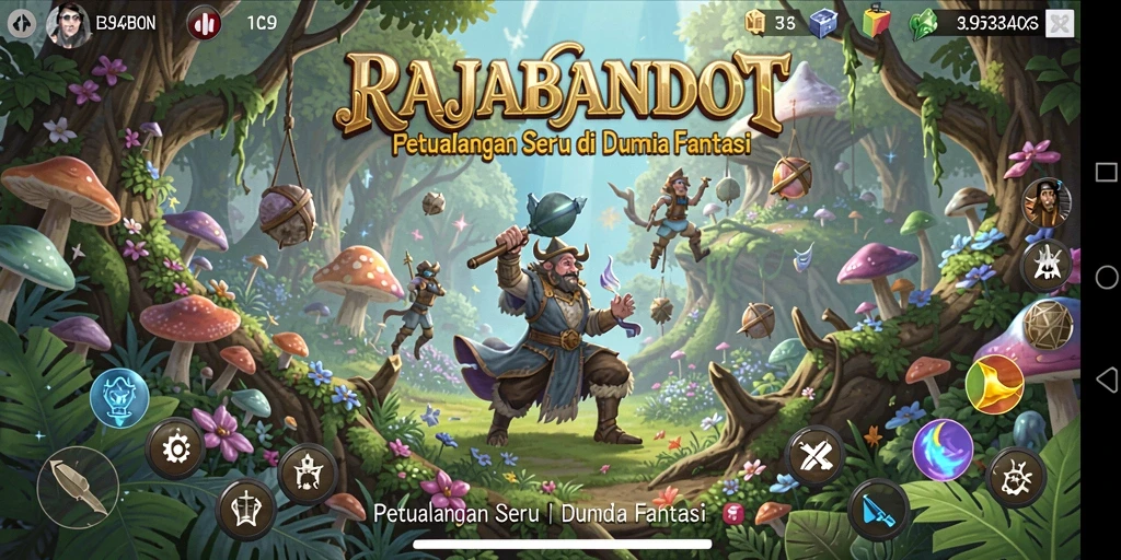 Gameplay RAJABANDOT yang mendebarkan di dunia petualangan.