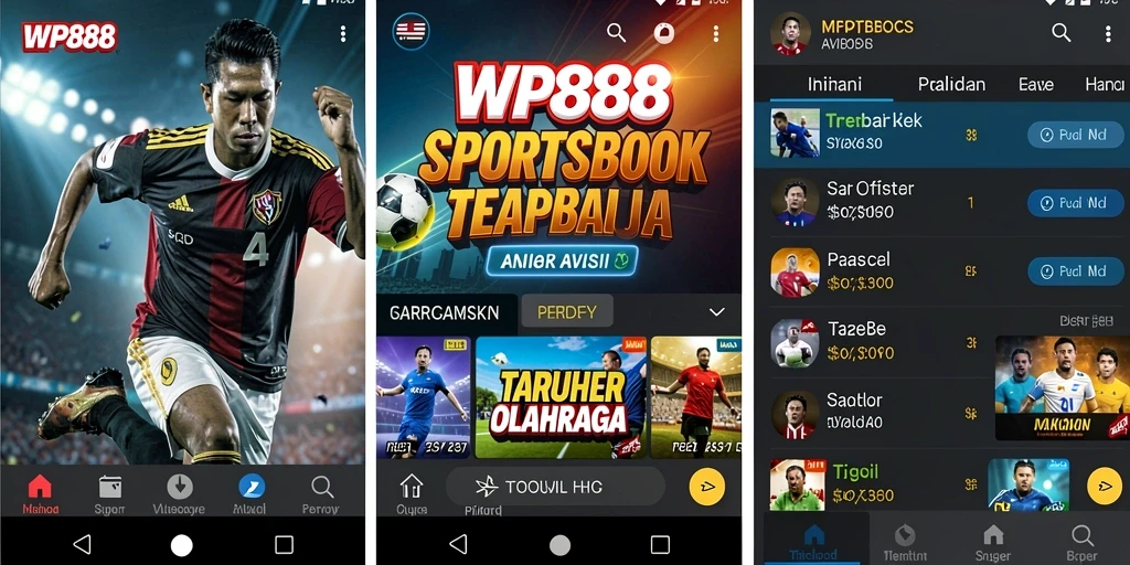 Tampilan screenshot WP888 menampilkan fitur taruhan olahraga secara langsung.