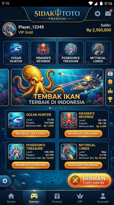 Halaman kategori aplikasi di sidaktoto yang rapi dan teratur.